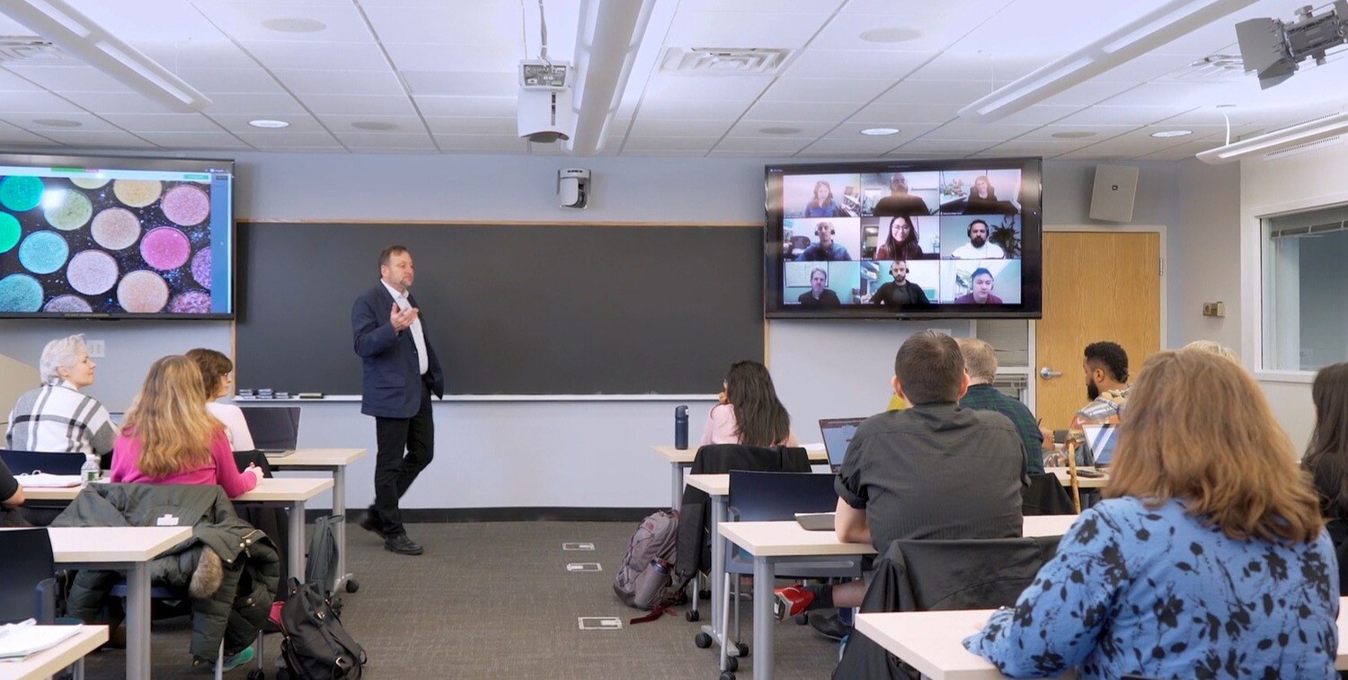 HELIX classroom at Harvard Extension School